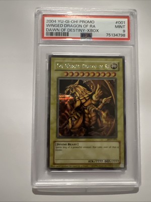 Yu-Gi-Oh! TCG The Winged Dragon of Ra Dawn of Destiny XBOX Promo DOD-001 PSA 9-image