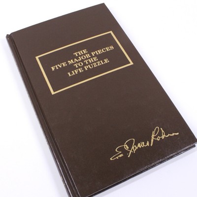 RARE The Five Major Pieces To The Life Puzzle VTG Leather Bound 1991-image