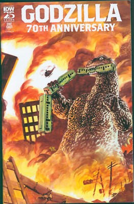 (2024) IDW COMICS GODZILLA 70th ANNIVERSARY #1 A & B Variant Cover Set-image