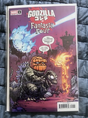 Godzilla Vs. Fantastic Four #1 Skottie Young Cover (Marvel Comics May 2025)-image