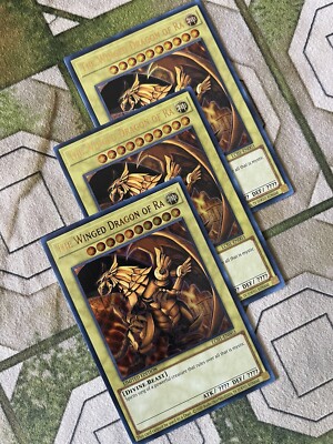 Yugioh THE WINGED DRAGON OF RA Ultra Rare Play Set LC01-EN003-image