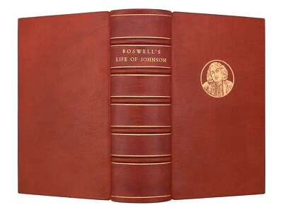 The Life of Samuel Johnson by James Boswell, Signed Harcourt Leather Binding-image