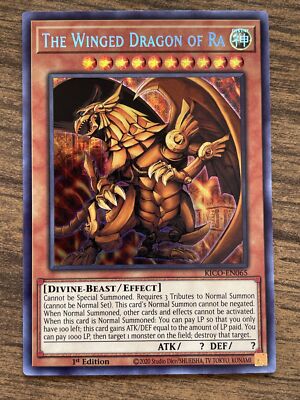 Yu-Gi-Oh The Winged Dragon Of RA Secret Pharaoh Rare NM/M 1st Edition KICO-EN065-image