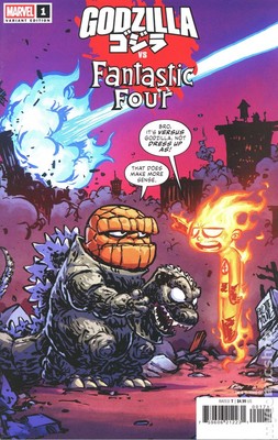 Godzilla vs. Fantastic Four 1G FN 2025 Stock Image-image