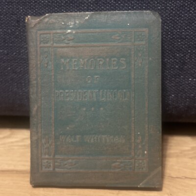 Memories of President Lincoln Little Leather Library Vtg Antique book WHITMAN-image
