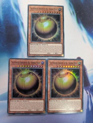 YuGiOh! The Winged Dragon of Ra - Sphere Mode RA01-EN007 Super x 3 PLAYSET 1st-image