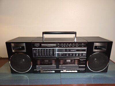 Vtg Fisher PH 463 Black Boombox,FM/AM Stereo/Mono System,Dolby,Japan,1985,V.G.C!-image