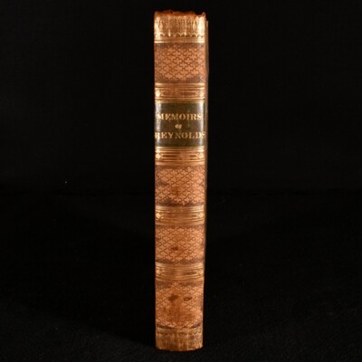 1813 Memoirs of Sir Joshua Reynolds James Northcote Frontispiece Half Calf Fi...-image