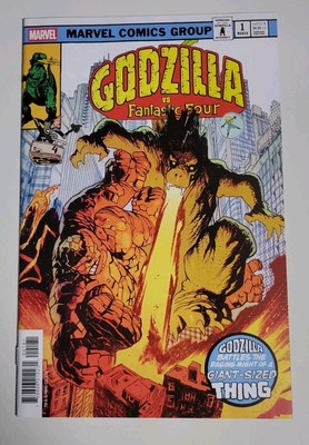 GODZILLA VS. FANTASTIC FOUR #1 03/26/2025 NM-/VF+ HARREN VARIANT MARVEL COMICS-image