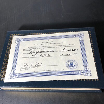 Easton Press: Statecraft SIGNED by Margaret Thatcher w/ COA-image