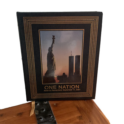 LIFE ONE NATION America Remembers Sept 11, 2001 Leather Bound Book Easton Press-image