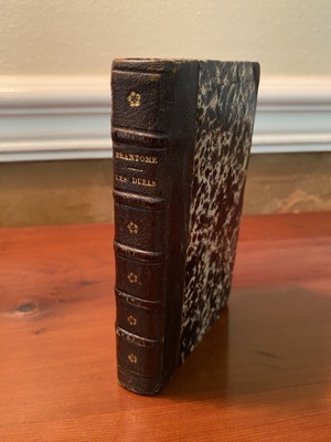 Old Antique Leather Book 1722 MEMOIRS OF BRANTOME-image