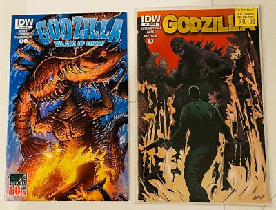 GODZILLA #1 KELLY RETAILER INCENTIVE + RULERS #17 1:10 VARIANTS IDW NM -image