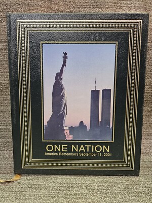 ONE NATION - America Remembers September 11th 2001 Leather 1st Ed. Easton Press -image