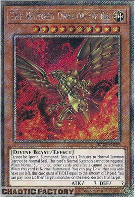 YUGIOH RA03-EN137 The Winged Dragon Of Ra Platinum Secret Rare 1st Edition NM-image