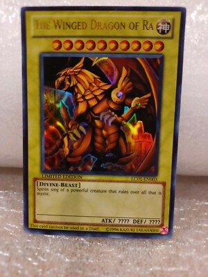 Yugioh 1996 The Winged Dragon of Ra LC01-EN003 Ultra Rare Holo Brand New-image