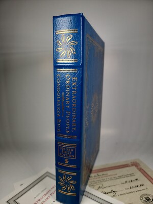 SIGNED Easton Press EXTRAORDINARY, ORDINARY PEOPLE by Condoleezza Rice #410/950-image