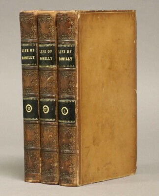 1840 3 Vol Set LIFE OF SAMUEL ROMILLY Reformer* Anti Slavery*Child Abuse*LEATHER-image