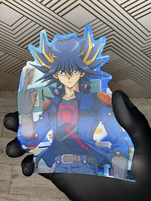 Yu-gi-oh! 5D's Yusei Fudo 3D Lenticular Car Motion Sticker Decal Yugioh-image