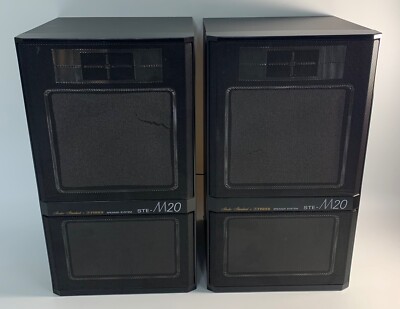 VINTAGE FISHER STUDIO STANDARD SPEAKER SYSTEM SET STE-M20 SPEAKERS PAIR WIRED -image