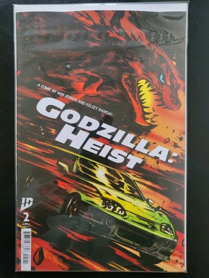 GODZILLA HEIST #2 - RARE TUNICA MOVIE POSTER VARIANT -  IDW-image
