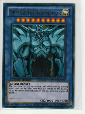 1996 Yu-Gi-Oh! Limited Edition Ultra Rare Obelisk the Tormentor #YGLD-ENG02-image