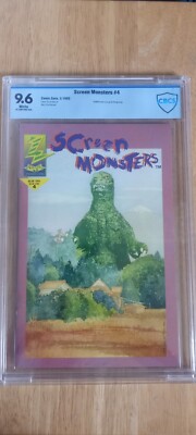 Screen Monsters #4 GODZILLA COVER Cbcs 9.6 rare graded book from 1993-image