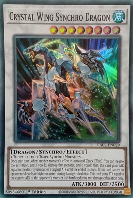 YU-GI-OH CARD RA02-EN029 CRYSTAL WING SYNCHRO DRAGON SUPER RARE-image