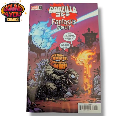 Godzilla vs. Fantastic Four #1 - Skottie Young Variant (2025)-image