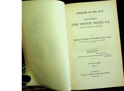 Thomas Joseph Pettigrew / Memoirs of Vice-Admiral Lord Viscount Nelson 1st 1849-image