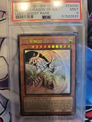 Yugioh PSA 9 The Winged Dragon of Ra LED5-EN000 Ghost Rare 1st Ed 2020-image