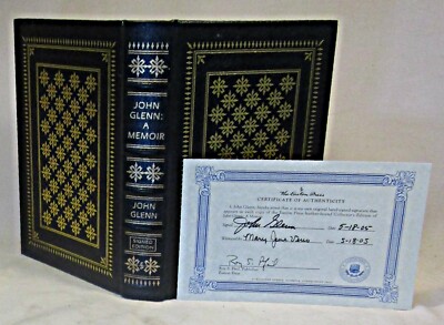 SIGNED, John Glenn: A Memoir, John Glenn,  Easton Press, with COA & Notes, 2005-image