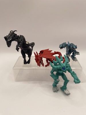 Yu-Gi-Oh! DAMAGED Mini Figure Lot - Red Eyes Ultimate Dragon - Obelisk - Slifer-image