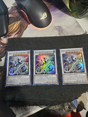 x3 Crystal Clear Wing Synchro Dragon - RA04-EN059 - Super Rare Stampede-image