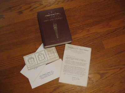 1972 PERSONALITIES OF THE WEST AND MIDWEST A Who's Who Red LEATHERBOUND vintage-image