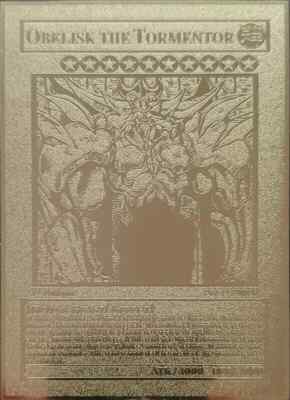 Obelisk The Tormentor Yu-Gi-Oh! TCG Metal Card Collectable-Gift-Display NO PAINT-image