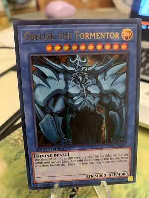 Yugioh x1 Obelisk The Tormentor LC01-EN001 Ultra Rare Limited Ed (Near Mint)-image