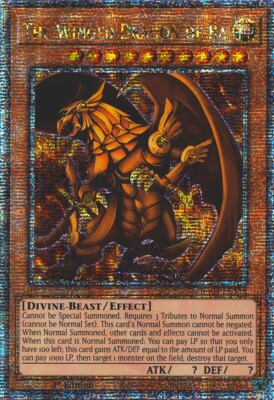 The Winged Dragon of Ra RA04-EN118 Quarter Century Secret Rare NM Yugioh-image