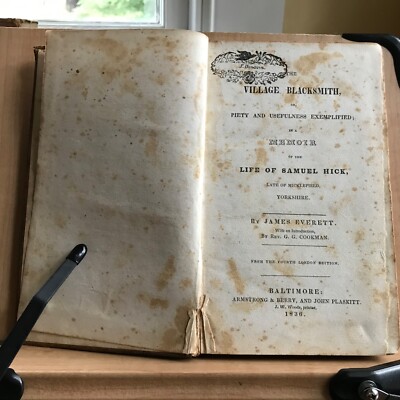 1836 The Village Blacksmith, A Memoir of the Life of Samuel Hick-image