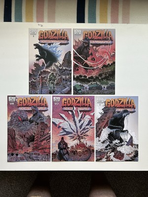 Godzilla Half-Century War #1-5 Set James Stokoe (IDW 2013) Mylar bags NM-image