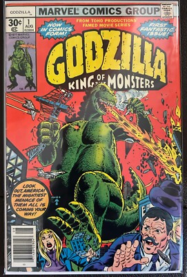 GODZILLA #1 1977 NEWSSTAND -  1ST U.S. APPEARANCE OF GODZILLA IN COMICS-image