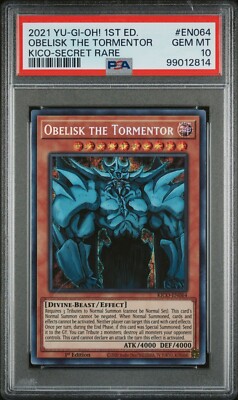 2021 Yu-Gi-Oh! Obelisk the Tormentor KICO-EN064 Secret Rare Pharaoh PSA 10 GEM-image