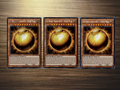 THE WINGED DRAGON OF RA - SPHERE MODE 3X  PLATINUM SECRET RARE RA01-EN007 YUGIOH-image