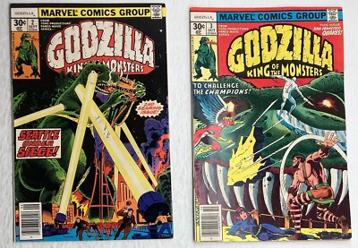 GODZILLA King of the MONSTERS 2 3 Moench Trimpe Champions SHIELD Hercules ANGEL-image