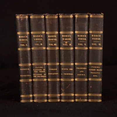 1834 6vols The Works of Hannah More Uniformly Bound With Memoir and Notes Scarce-image