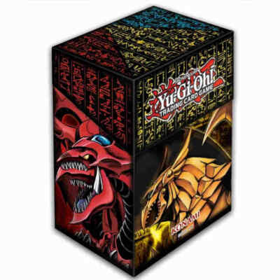 KONAMI OFFICIAL YUGIOH SLIFER, OBELISK, AND RA DECK BOX (CARD CASE) 70ct NEW-image