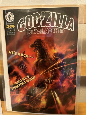 Godzilla #0 - Cover by BOB EGGLETON (Dark Horse, 1995) NM SIGNED-image