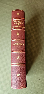 Personal Memoirs Of P. H. SHERIDAN Vol 1 - Vintage 1888 McCowan Leather Hardback-image