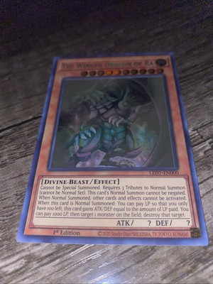 The Winged Dragon of Ra 1st Edition LED7-EN000 Ghost Rare YUGIOH LP/NM-image