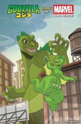 Godzilla Destroys The Marvel Universe # 1 Animation Variant NM Ships July 16th-image